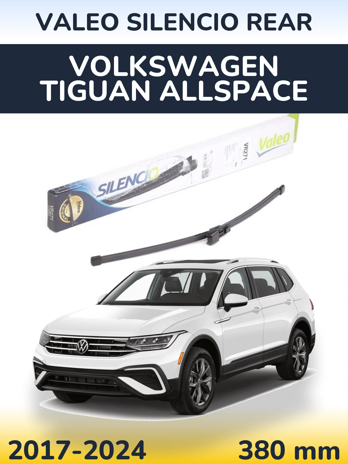 Tylna wycieraczka Valeo Silencio Rear 380 mm do Volkswagen Tiguan Allspace 2017-2024