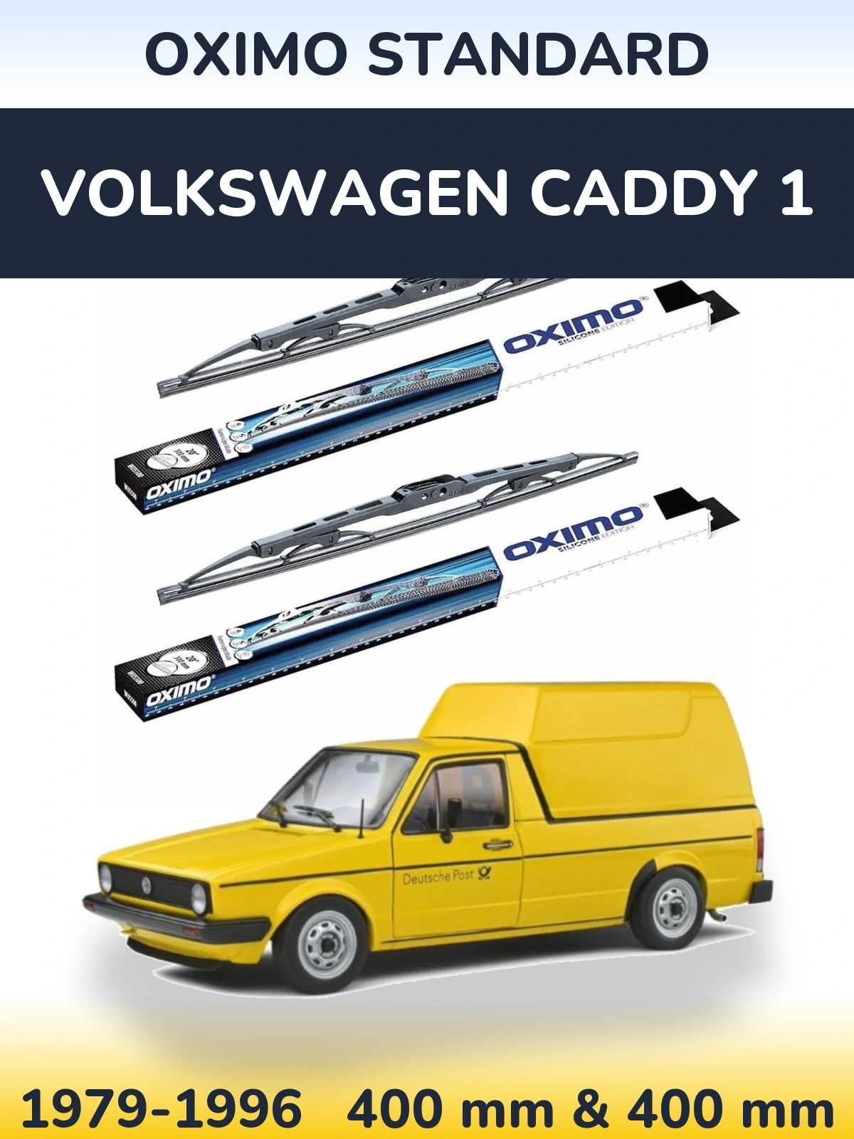 Komplet przednich wycieraczek Oximo Standard 400 & 400 mm do Volkswagen Caddy 1 1979-1996