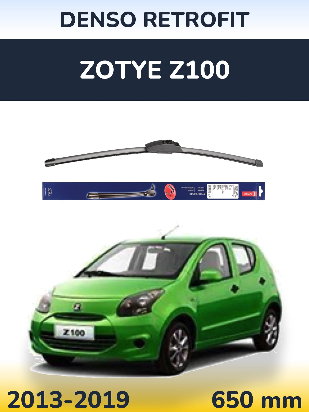 Przednia wycieraczka Denso Retrofit 650 mm do Zotye Z100 2013-2019