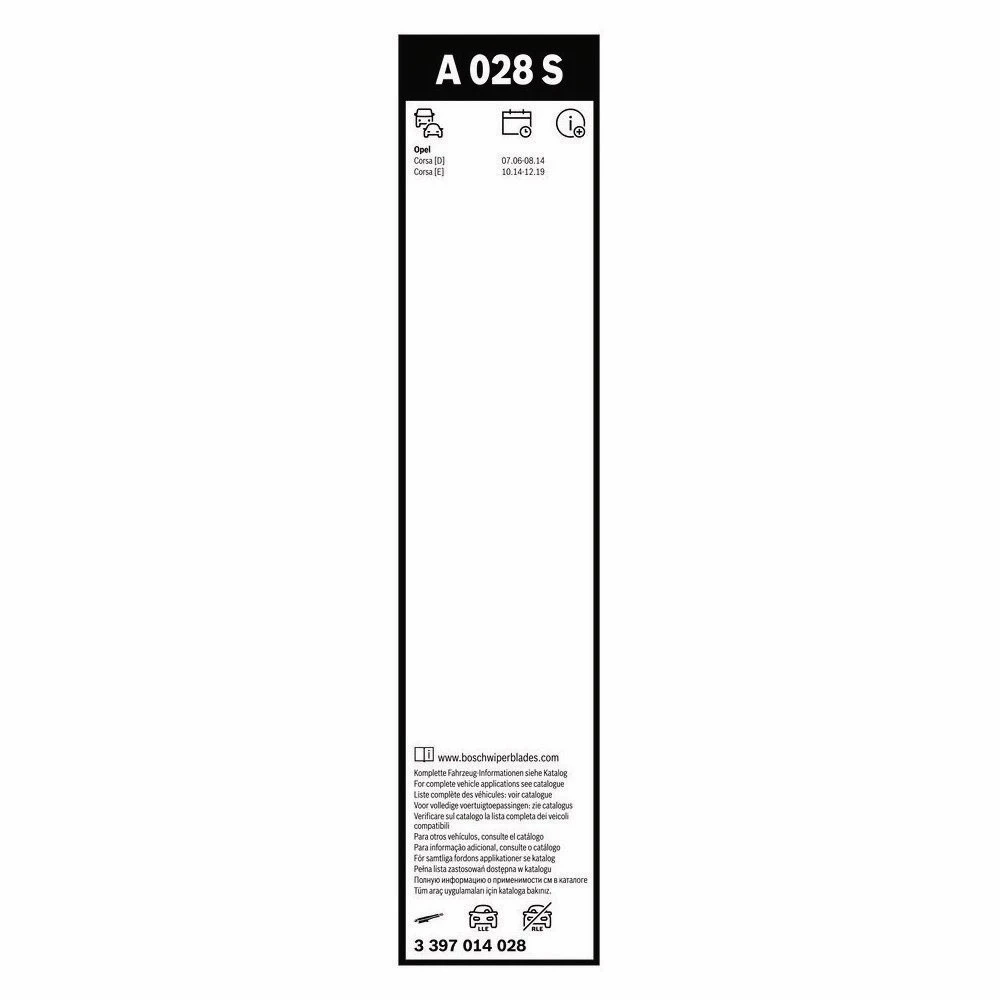 Комплект передних дворников BOSCH AeroTwin 650 & 400 мм для Opel Corsa D 2006-2015