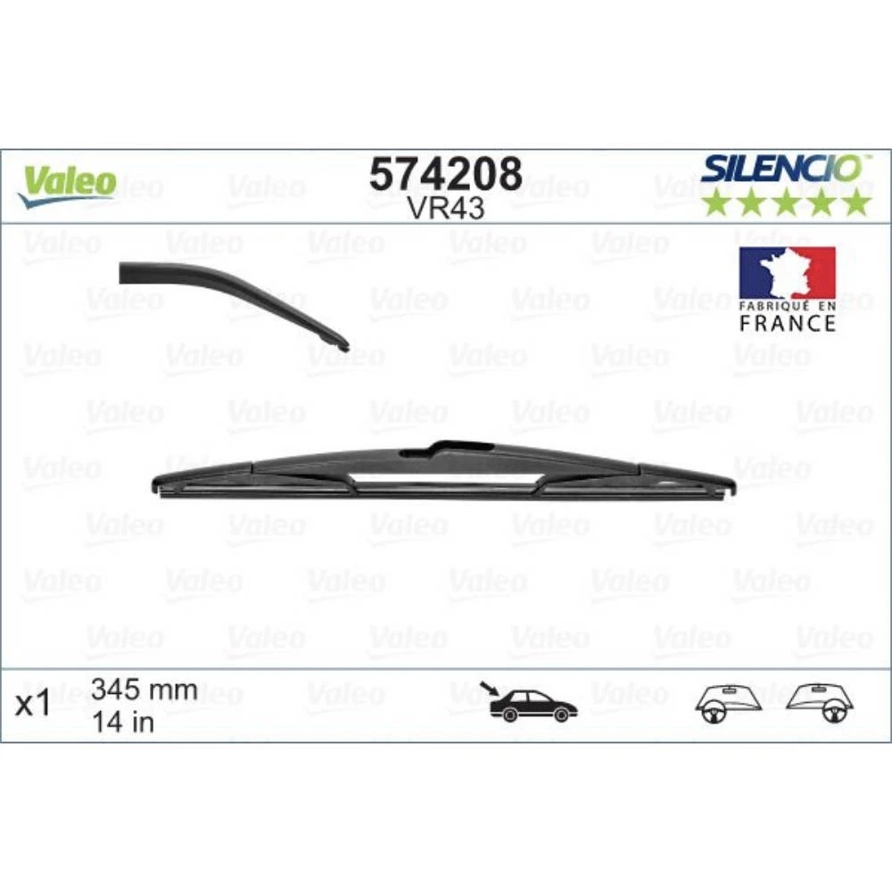 Tylna wycieraczka Valeo Silencio Rear 350 mm do Opel Zafira C Tourer 2011-2019