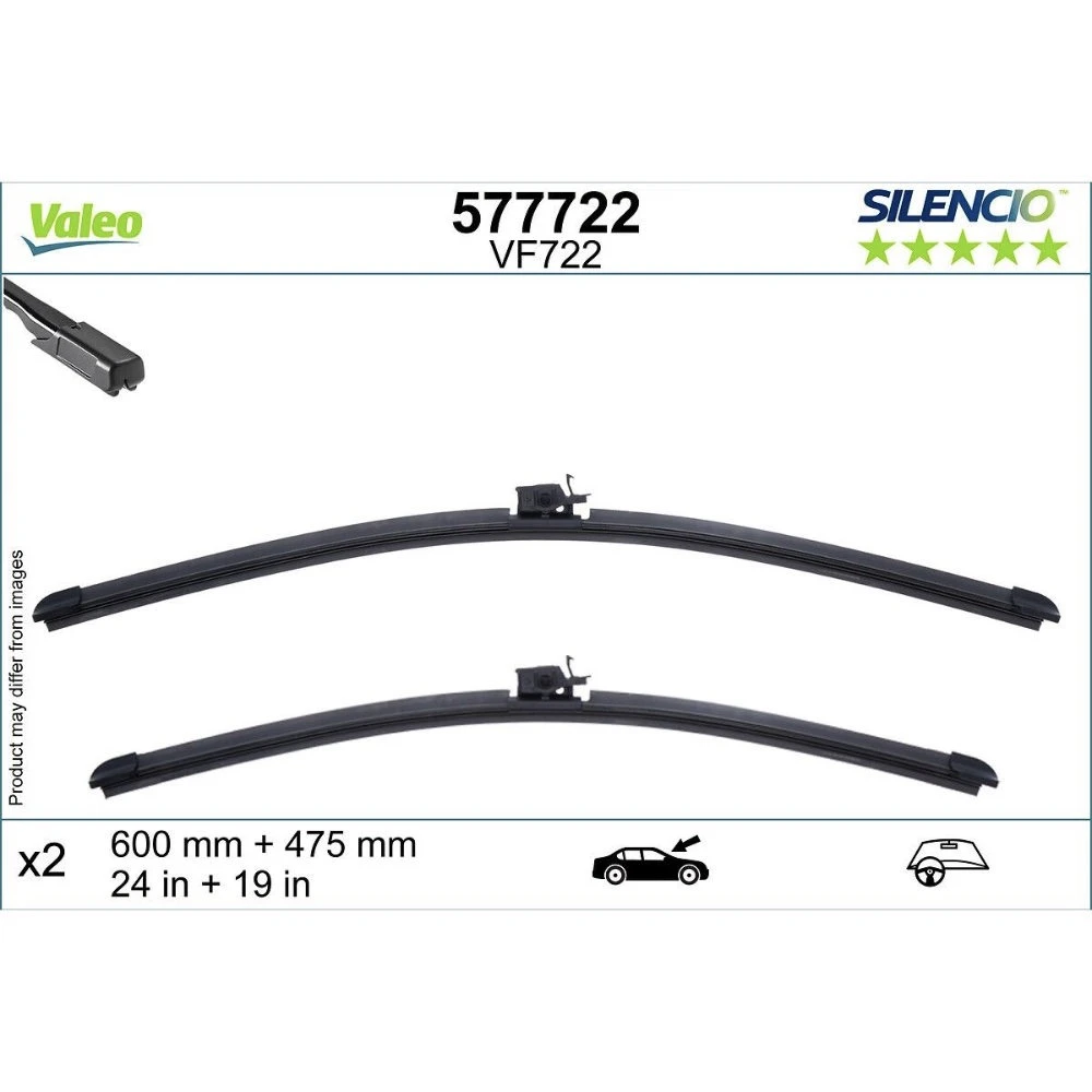 Wycieraczki Valeo Silencio Flat do Mercedes Klasa A