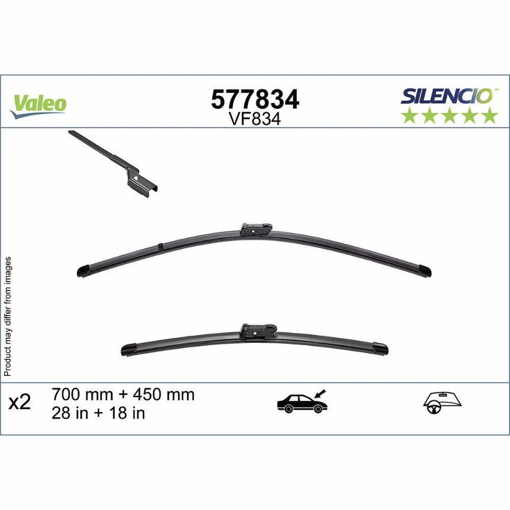 Wiper blades Valeo Silencio Flat for Audi Q4