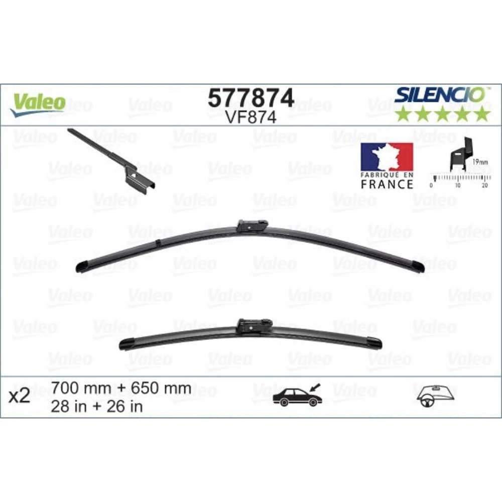 Wycieraczki Valeo Silencio Flat do Opel Ampera