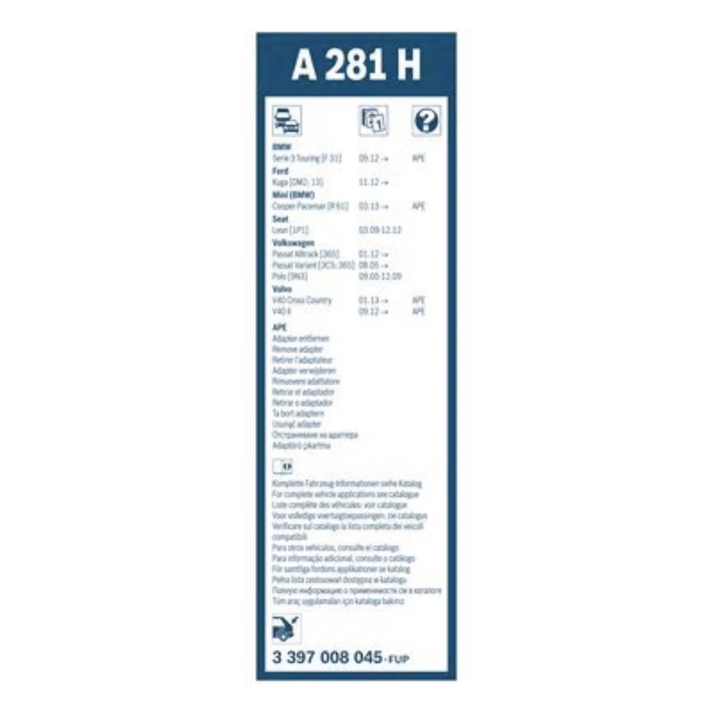 Tylna wycieraczka BOSCH Rear 280 mm do Ford Escape 3 2012-2019