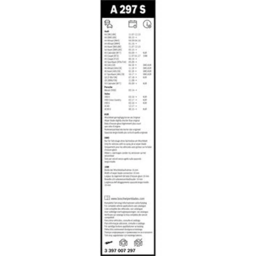 Komplet przednich wycieraczek BOSCH AeroTwin 600 & 500 mm do Polestar 3 2024-2026