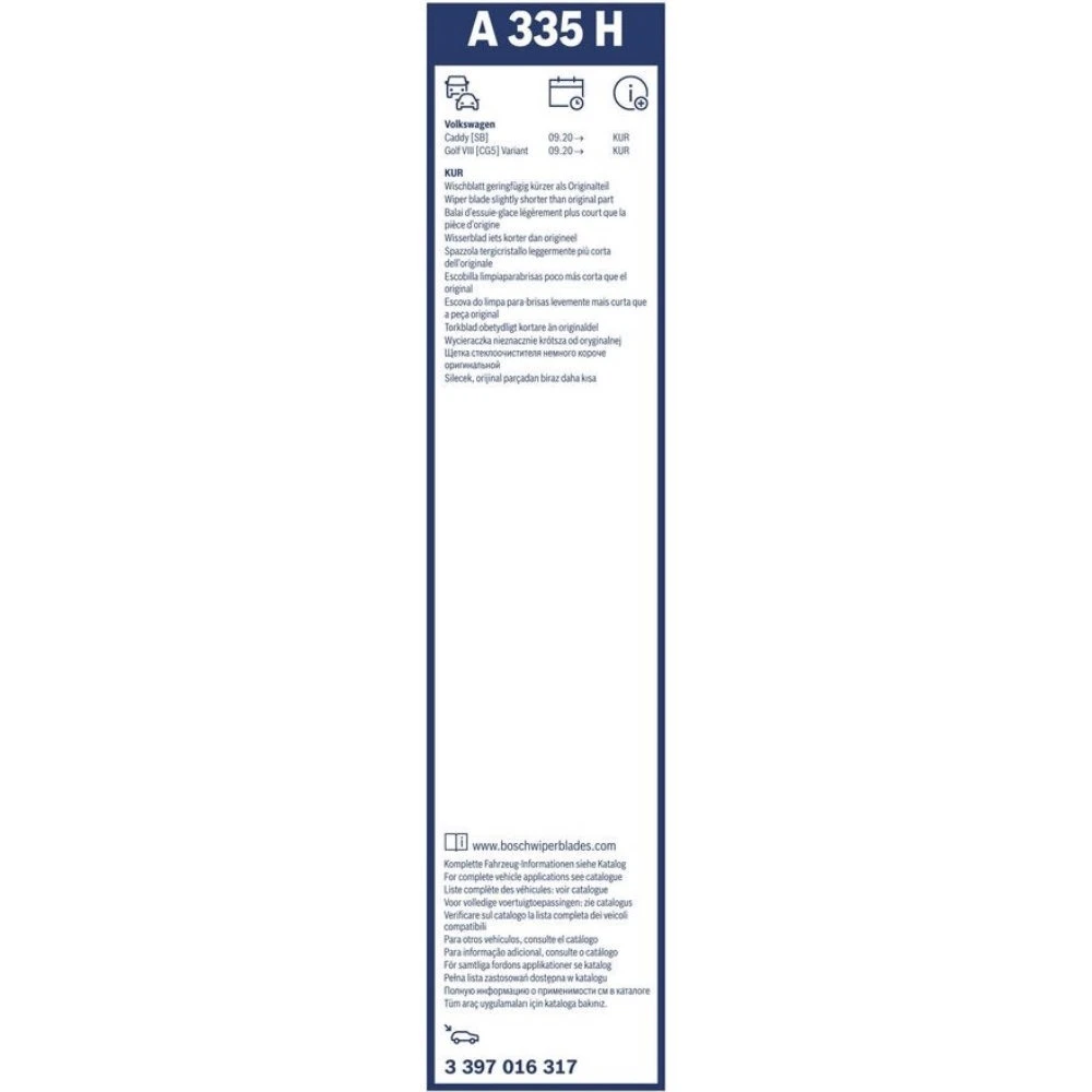 Tylna wycieraczka BOSCH Rear 330 mm do SEAT Tarraco 2022-2026