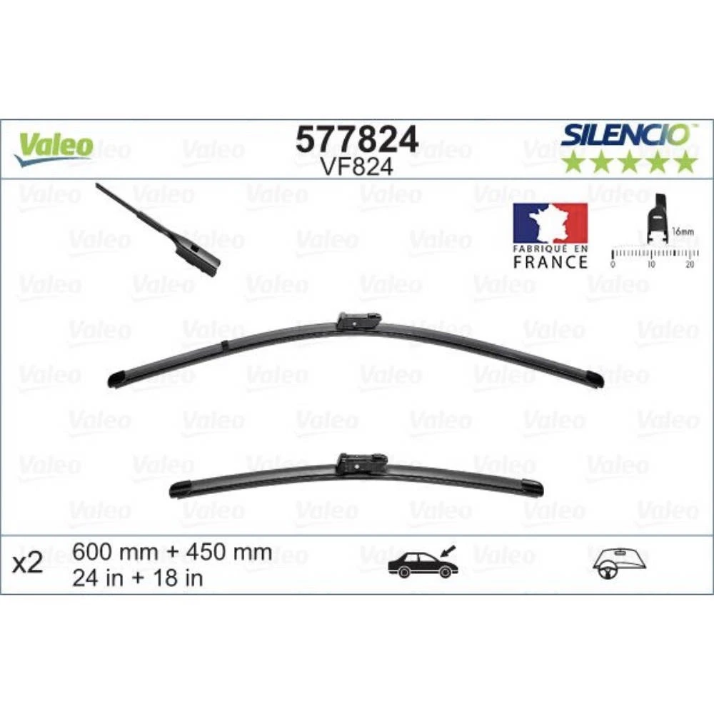 Wycieraczki Valeo Silencio Flat do XPENG G9