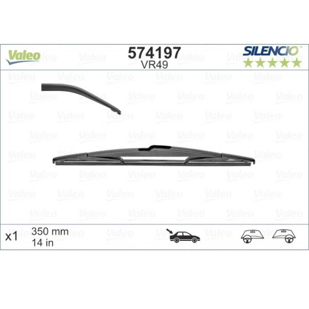 Tylna wycieraczka Valeo Silencio Rear 350 mm do Ford Focus 2 2006-2011